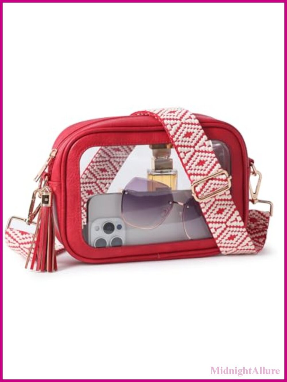Clear Stadium Approved Crossbody Bag Adjustable Strap Small Purse